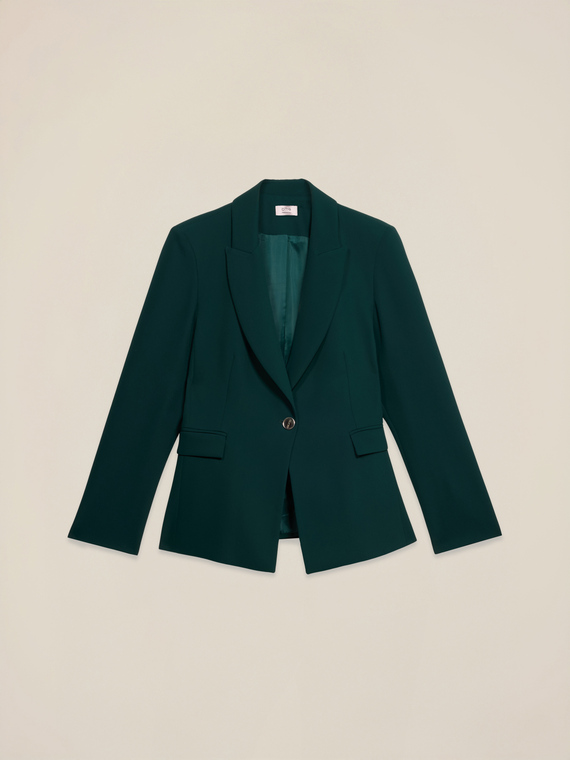 Crepe fabric blazer