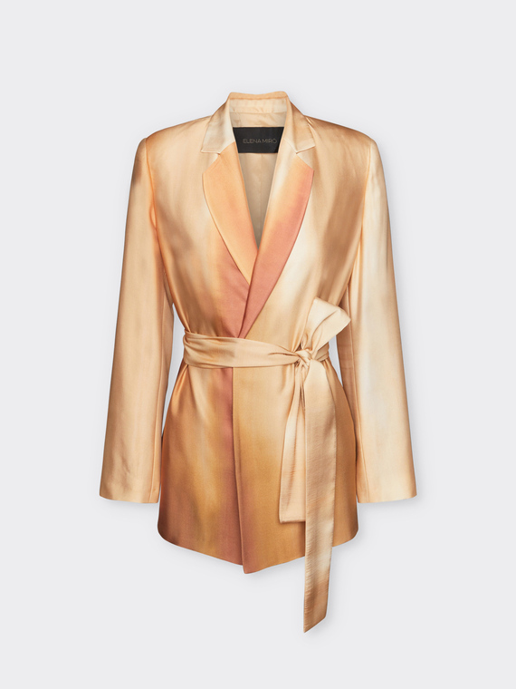 Casaco elegante com estampado sombreado