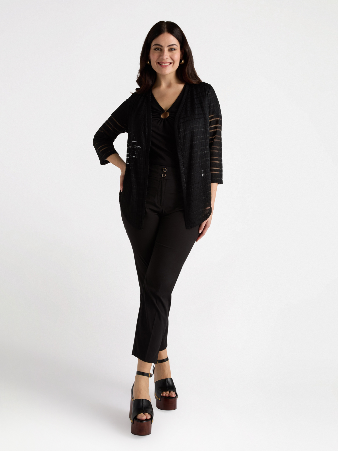 Striped shrug image number 0