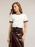 T-shirt with knitted edges image number 1