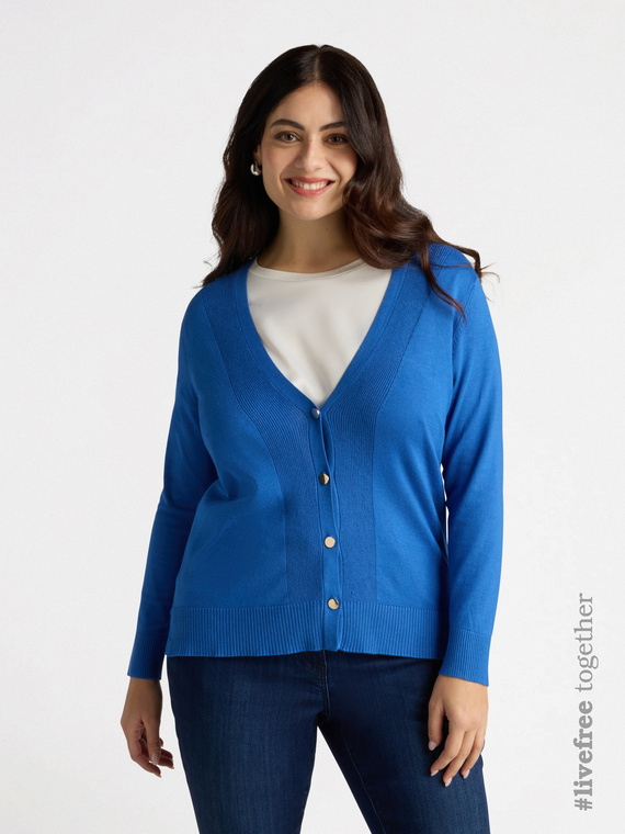 Cardigan mit V-Ausschnitt und Viskose LENZING™ ECOVERO™