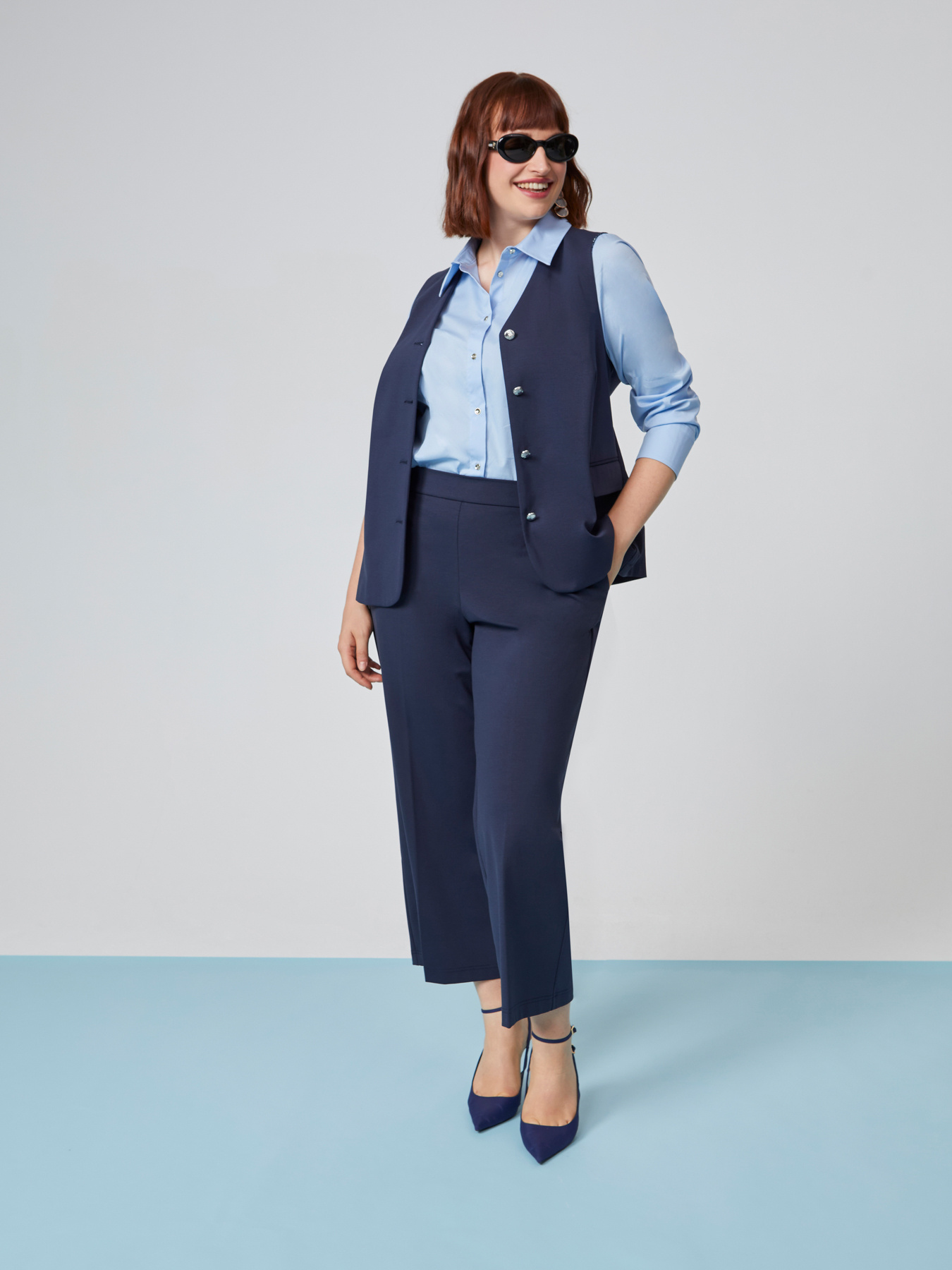 Strickweste aus Milano-Strick mit Knöpfen image number 0