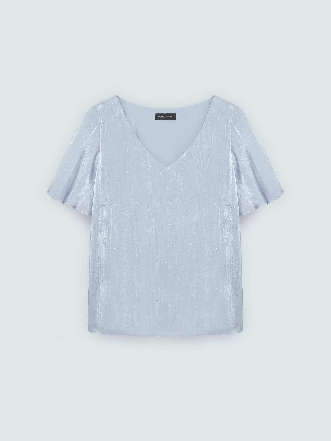 Blusa texture metallizzata con punti luce image number 4