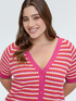 Gestreifter Cardigan aus Baumwollmischung image number 3