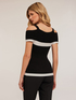 Maglia a coste off-shoulders image number 1