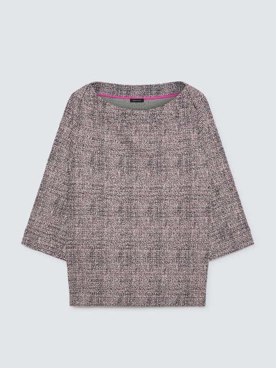 Wide-neck sweatshirt