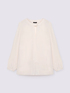 Viscose muslin blouse with teardrop neckline image number 4