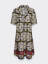 Printed dress in stretch cotton image number 4