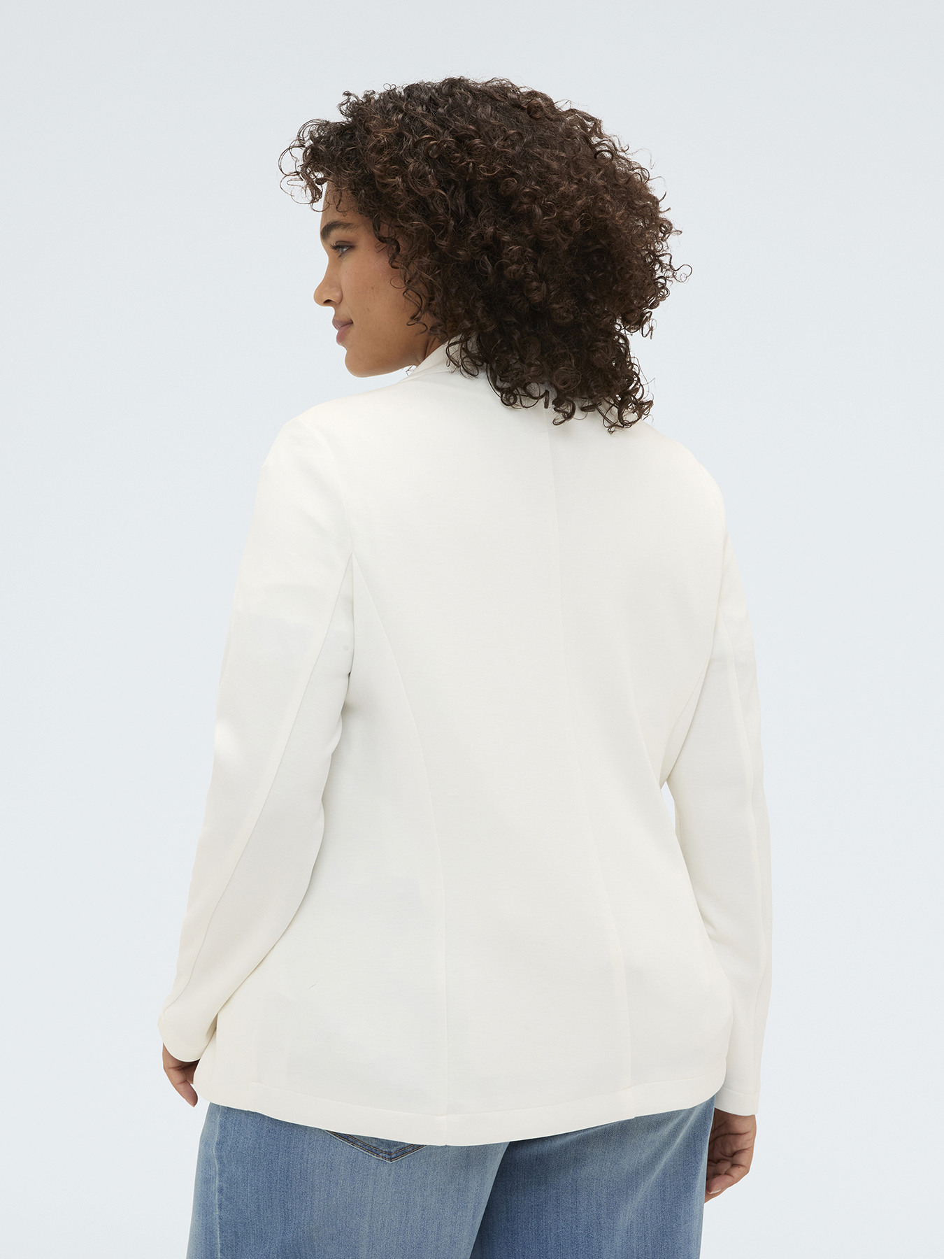 Blazer en scuba con aplicaciones de cristal image number 1