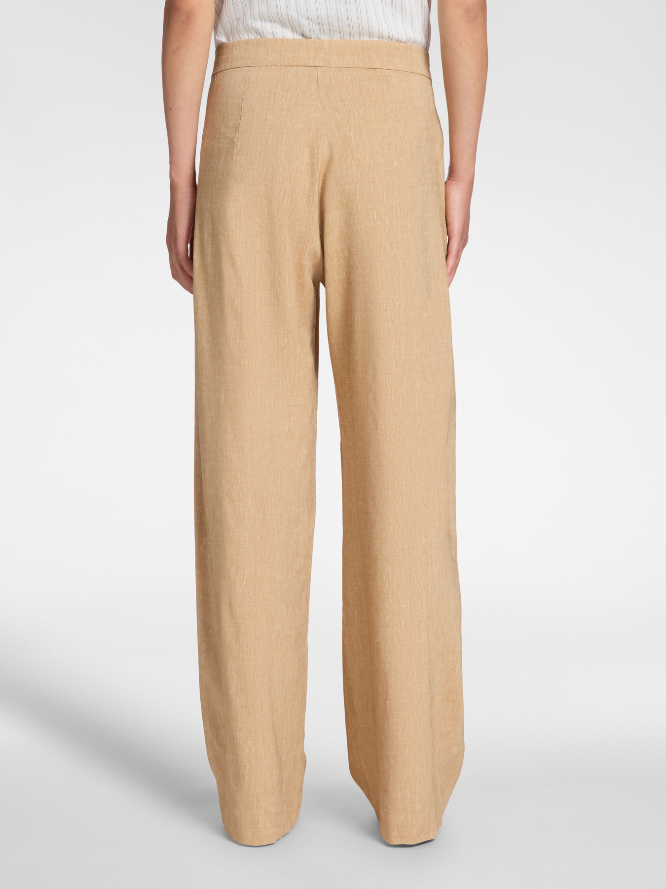 Pantaloni palazzo misto lino image number 1