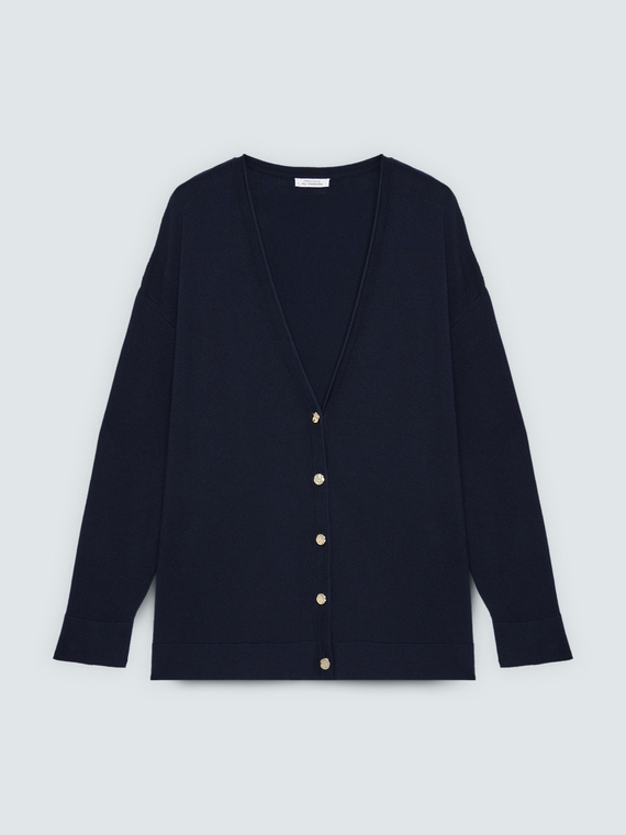 V-Ausschnitt Strickjacke mit Kn&ouml;pfen