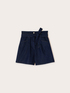 Shorts a vita alta in denim image number 4