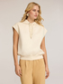 Sleeveless hoodie with jewel drawstring image number 0