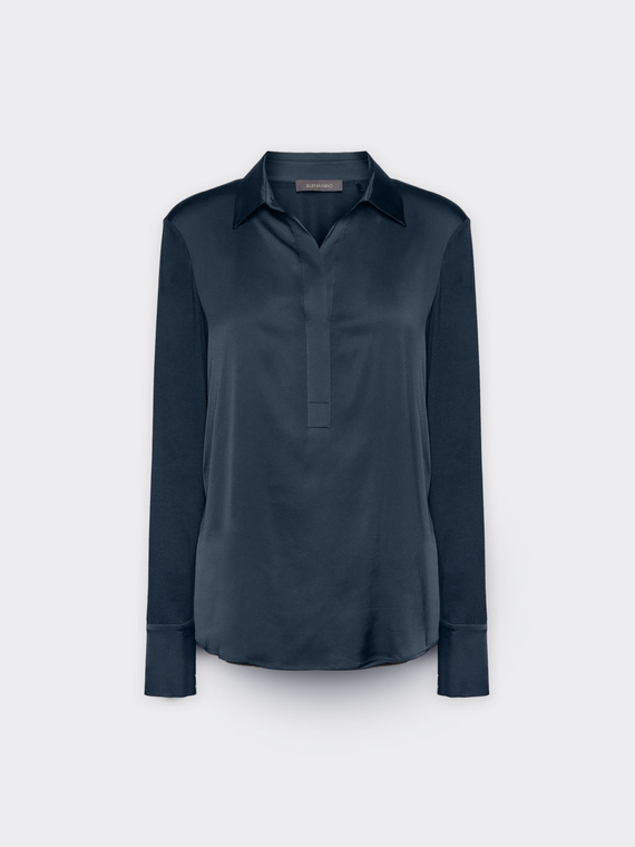 Camiseta polo bi-tecido