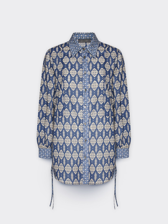 Shirt with ethnic print