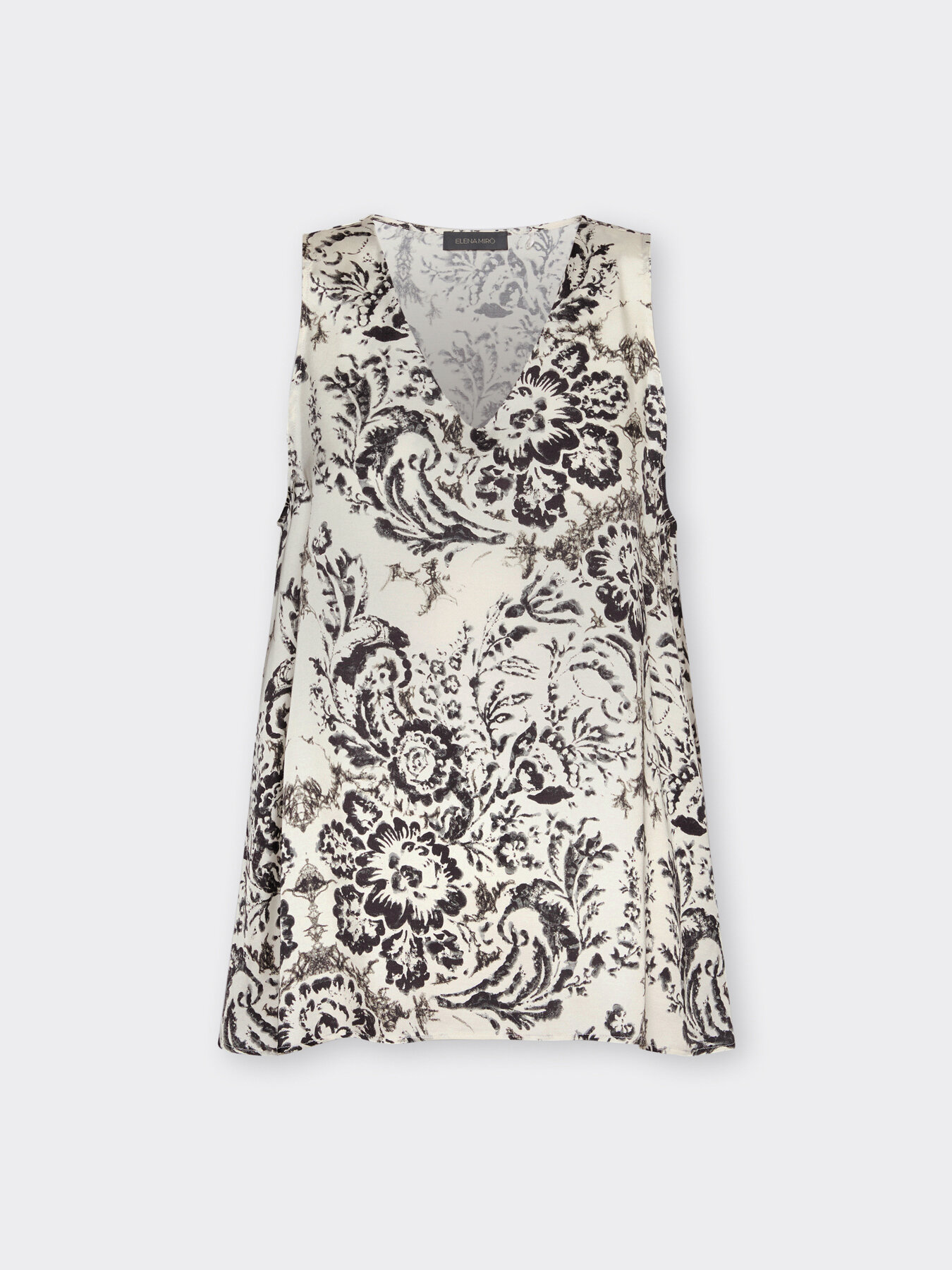 Bedrucktes Top aus Viskose-Satin image number 4