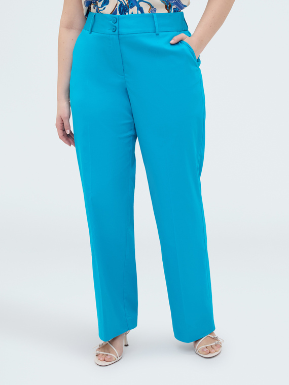 Pantalon Regular en m&eacute;lange de coton