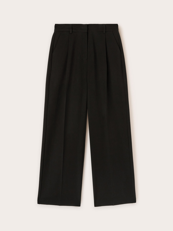 Palazzo trousers with pleats