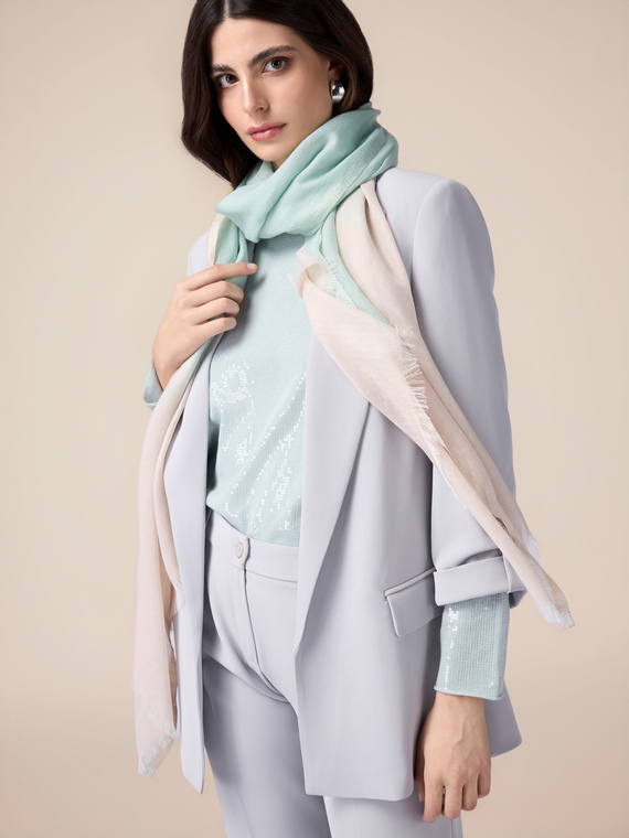 Sciarpa lurex color block