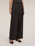 Palazzo pants in yarn-dyed fabric image number 0