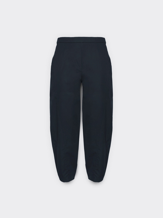 Stretch cotton balloon trousers