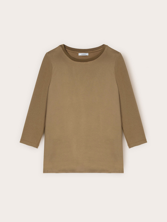 Tricou basic din două materiale