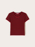 Tricou &icirc;n dungi din jersey mixt lurex image number 4