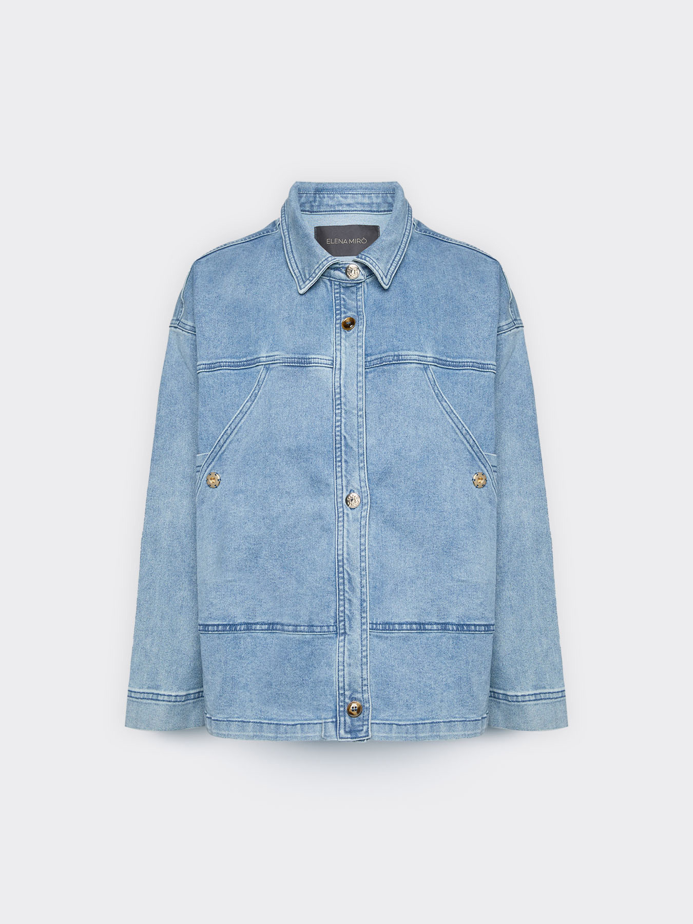 Stone washed denim jacket image number 4