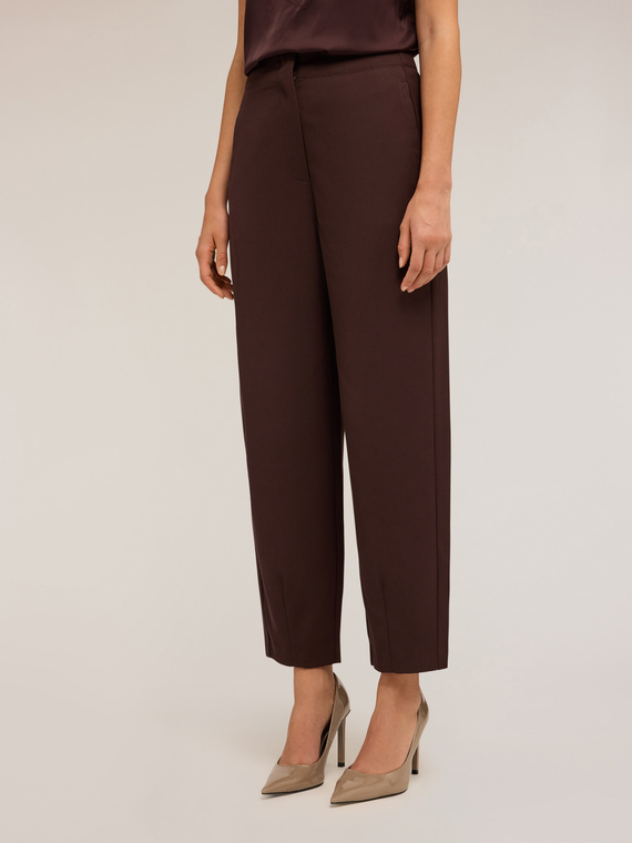 Balloon trousers in polyester-viscose blend