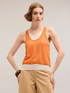 Jersey top with ribbed tank top image number 3