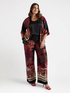 Kimono stampa foliage burgundy image number 2