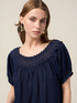 Muslin blouse with lace image number 2