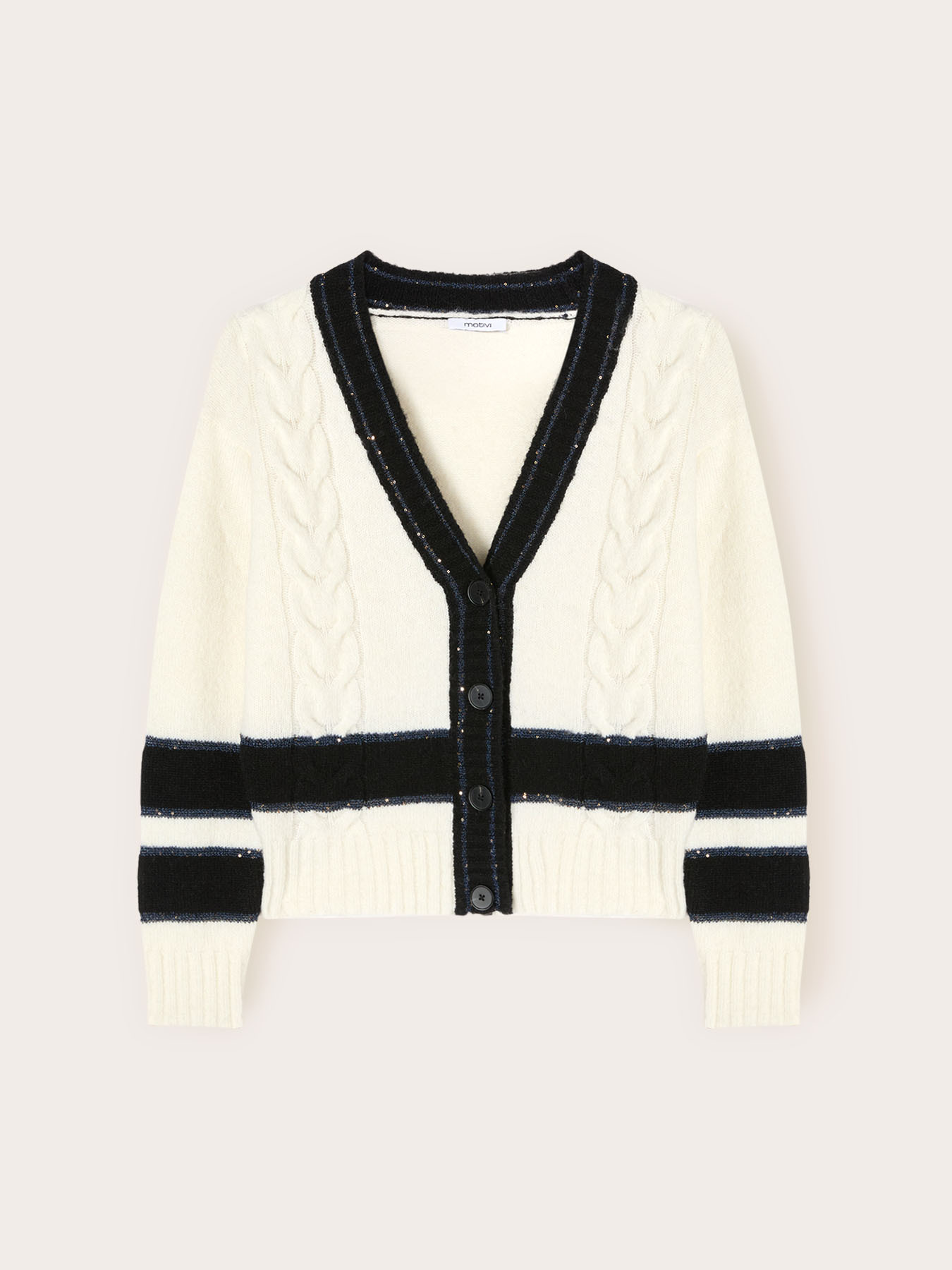 Strickjacke mit Pailletten image number 4