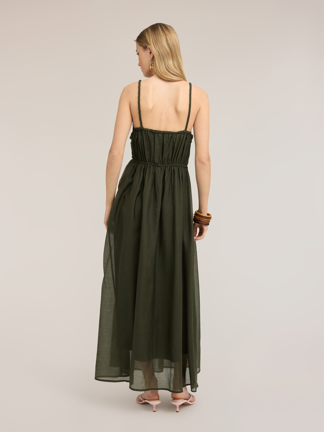Rochie lungă din muselină amestec lyocell image number 1