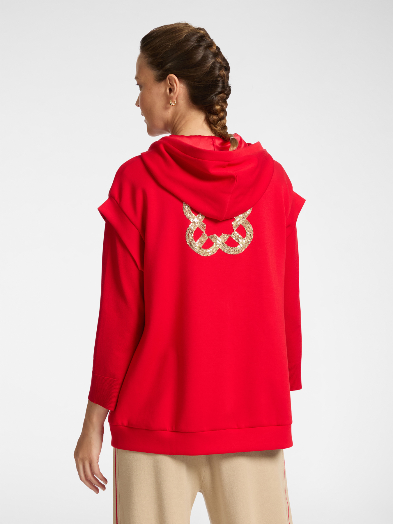Sweat-shirt à manches courtes avec zip image number 1