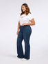 Jeans acampanados lavado azul image number 6