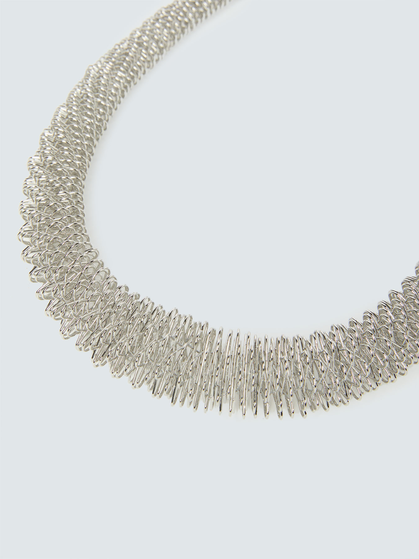Silver spiral necklace image number 1
