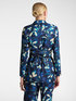 Elegant printed jacket with belt image number 1