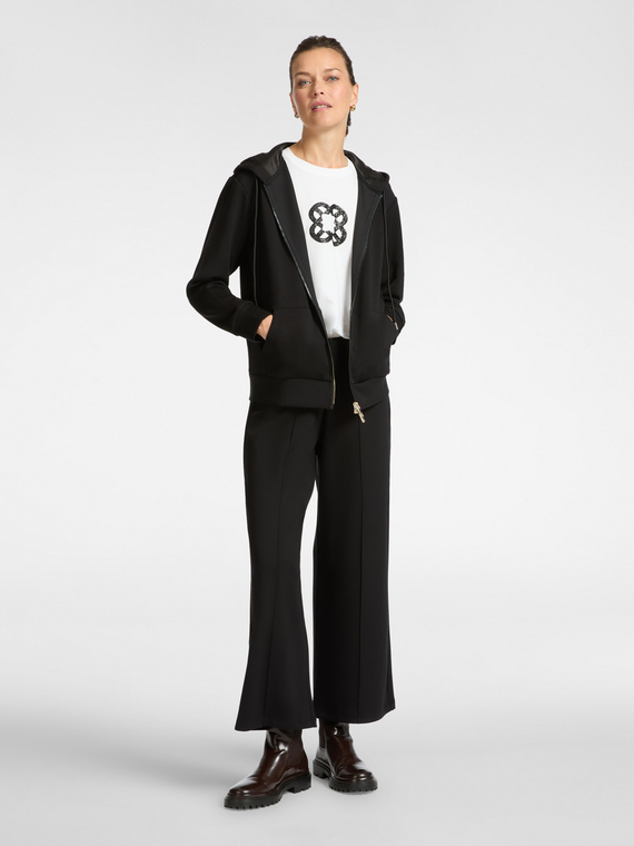 Lightweight scuba cropped trousers