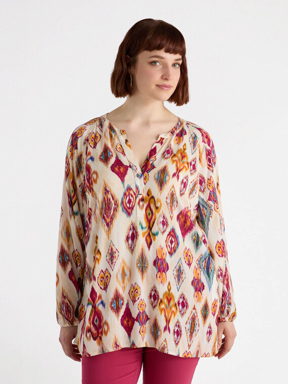 Ikat print blouse