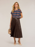 Striped patterned kimono blouse image number 0