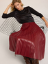 Rochie midi plisată din țesătură acoperită image number 3
