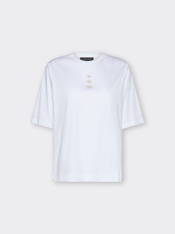 T-shirt in cotone con libellule