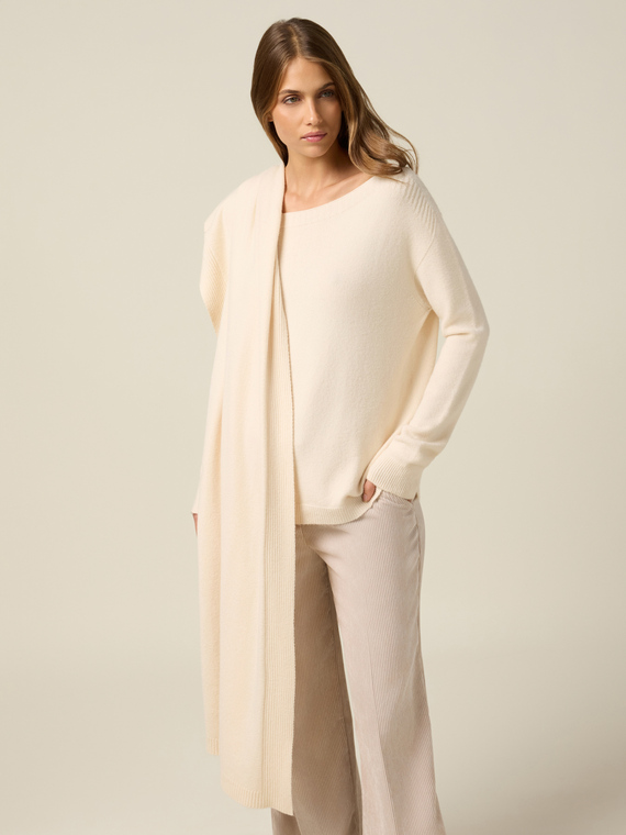 Maxi sciarpa in maglia misto viscosa