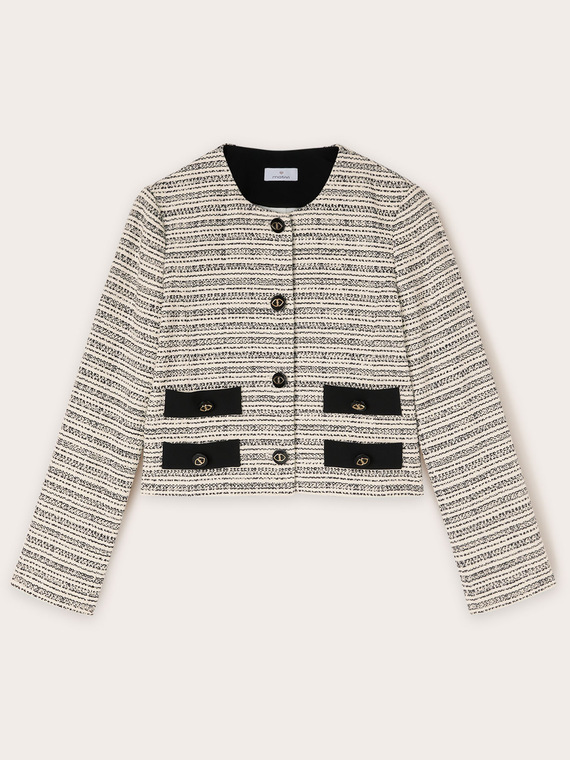 Giacca in tweed con tasche