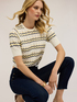 Chevron striped viscose blend sweater image number 3