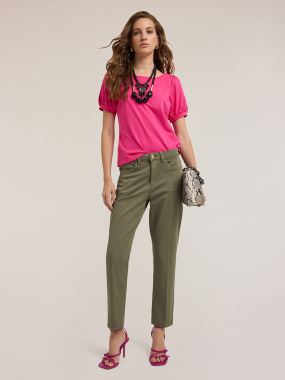 Cotton Rianne carrot fit trousers