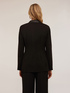 Single-breasted jacket with satin inserts image number 1
