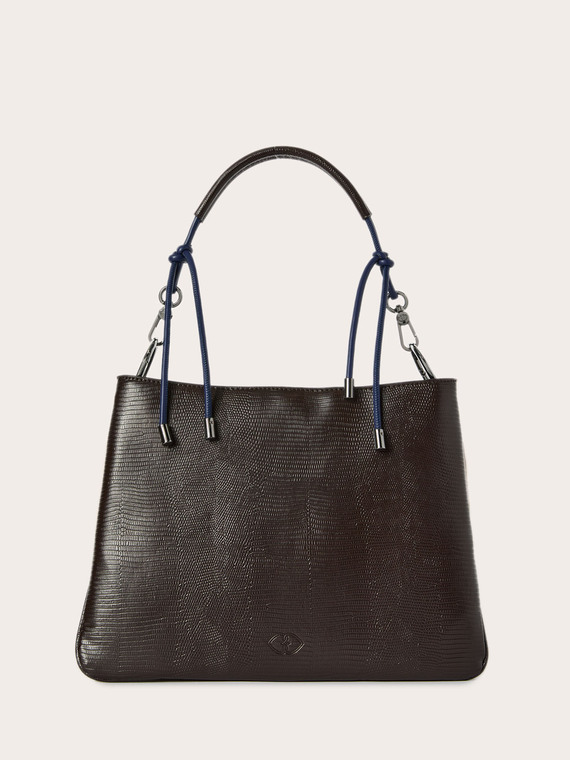 Sac à soufflets effet python