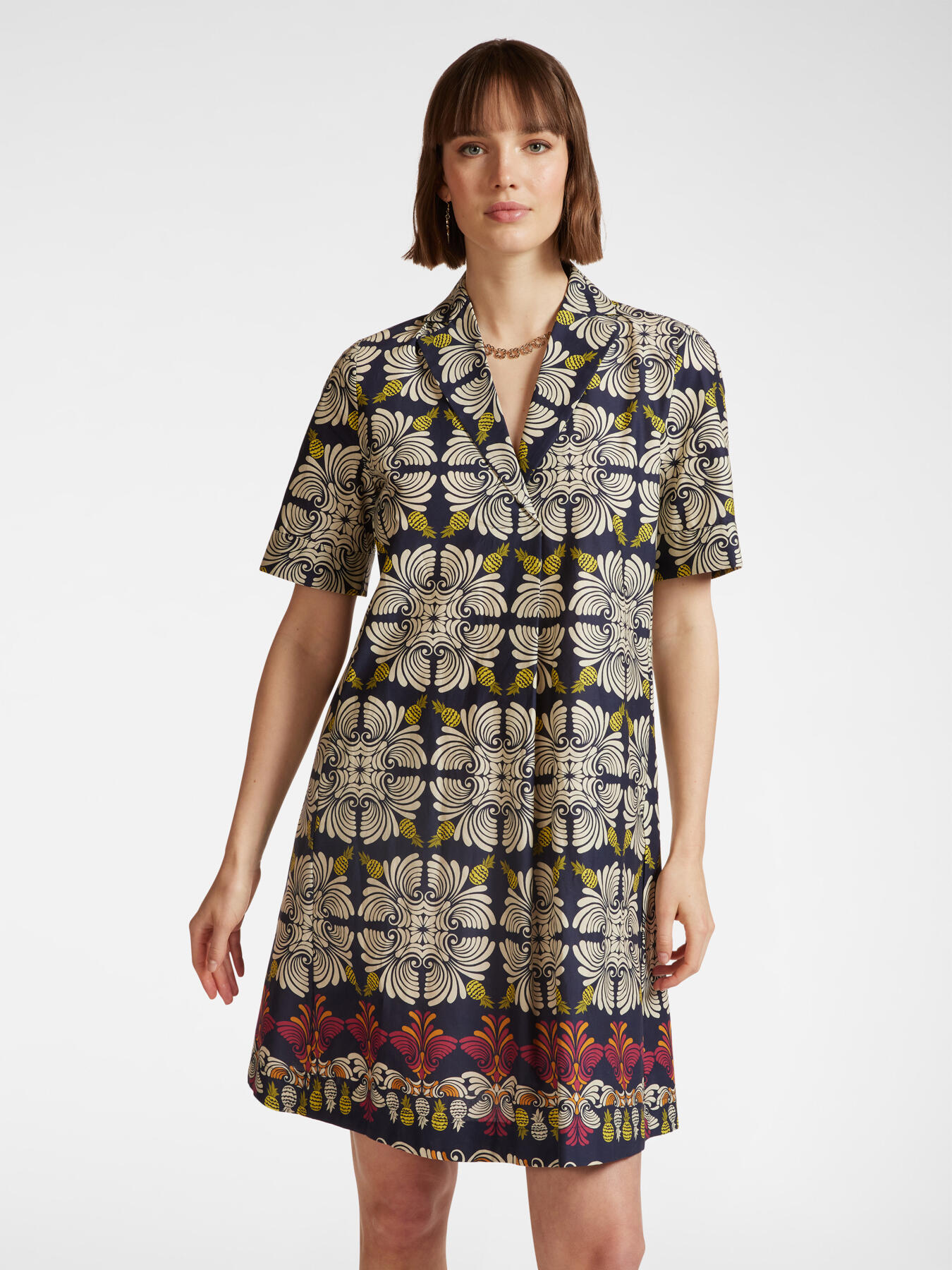 Robe imprimée en coton stretch image number 2